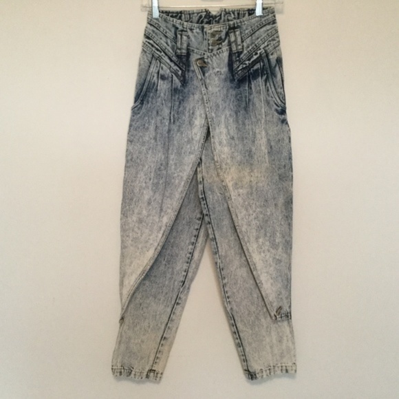 Vintage Traffic Denim - Rare Vintage Traffic High Waist Acid Wash Jeans